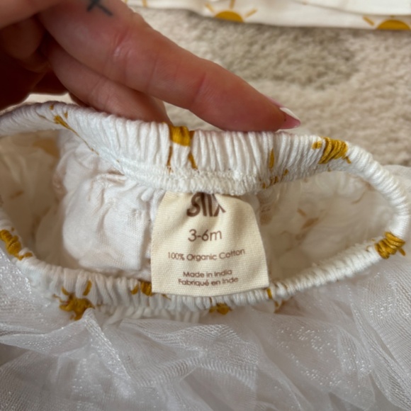 NWT SIZE 3-6 MTHS Baby Girl Organic Shirt and Matching Tulle Skirt Bottom Tutu - Picture 6 of 8